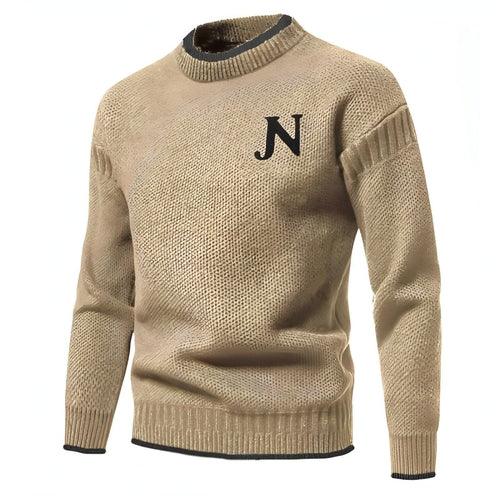 N - Profit - Trendy Leisure Warm Knitted Bottoming Youth Sweater Men - Which Mark