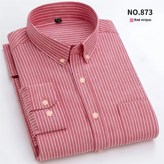 Men's Purified Cotton Long Sleeve DressShirt Anti-wrinkle Heartless - Which Mark