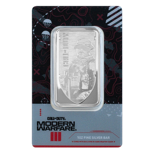 1 oz Silver CALL OF DUTY Modern Warfare 20th Anniversary Bar (PAMP) - Which Mark