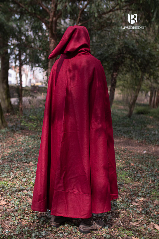 Wool Hooded Cloak Hibernus Red - Which Mark