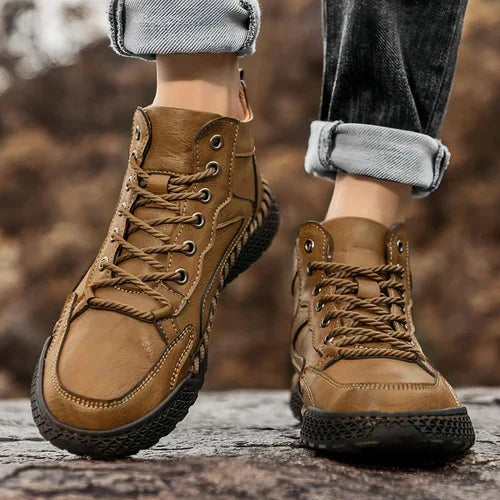Winter Plush Insulated High Top Leather Shoes Men - Which Mark