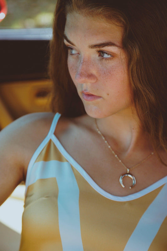 Vela Silk Dress in Gold Star - Which Mark