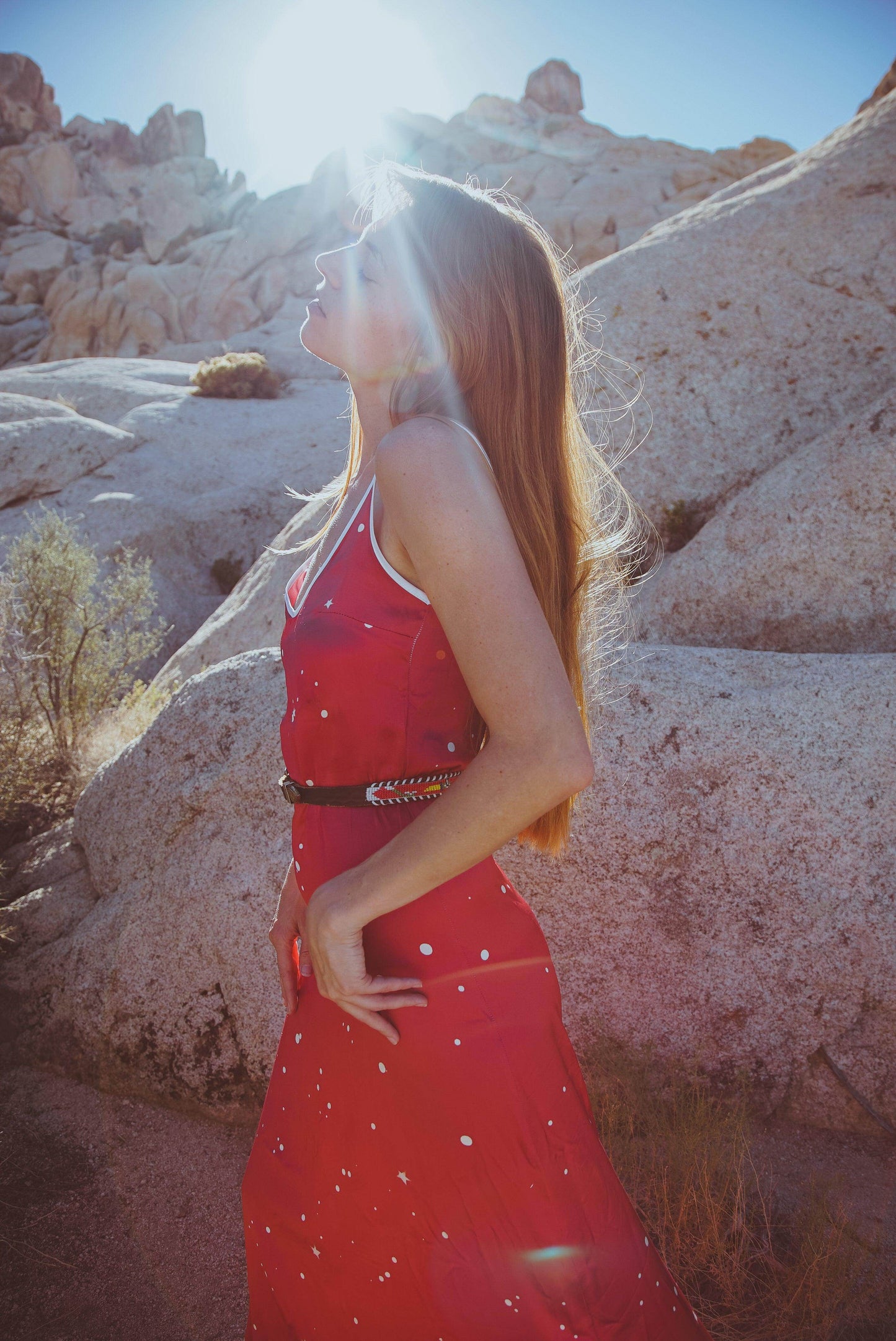 Andromeda Silk Slip Dress in Cosmic Crimson - Which Mark