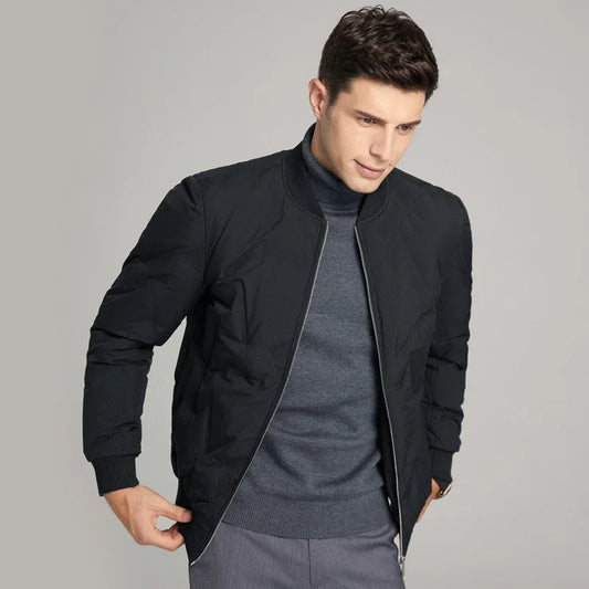 A. White Duck Down Thickened Warm Trendy Winter Men JACKET - Which Mark