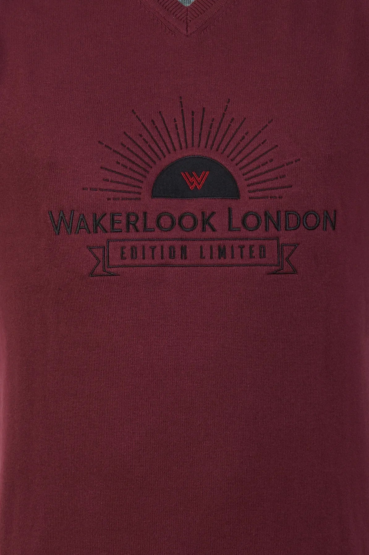 Wakerlook MENS COTTON BLEND Burgundy SWEATER - Which Mark