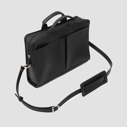 Leather Laptop Bag (Black)