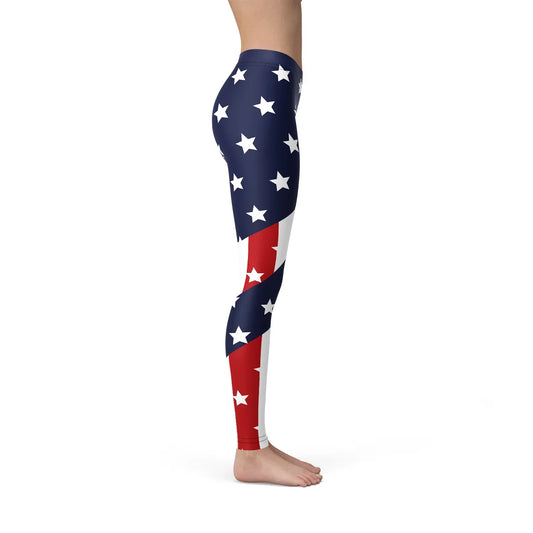 Womens American Flag Leggings - Which Mark