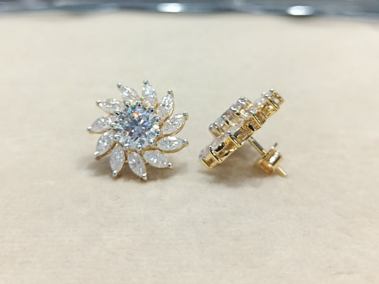 Moissanite Round & Marquise Shape Earring – WE0019 - Which Mark