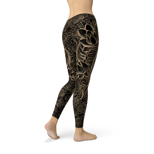 Womens Koi Fish Black Leggings - Which Mark