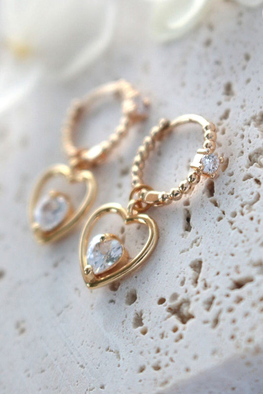 24 Karats Heart Hoop Earrings - Which Mark