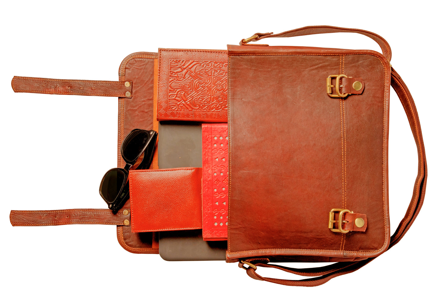 Handmade Simple Leather Laptop Bag.
