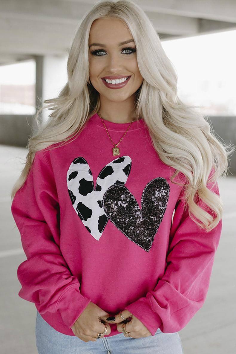 A1. Round Neck Long Sleeve Top Women's Loose Printed Sweater - Which Mark