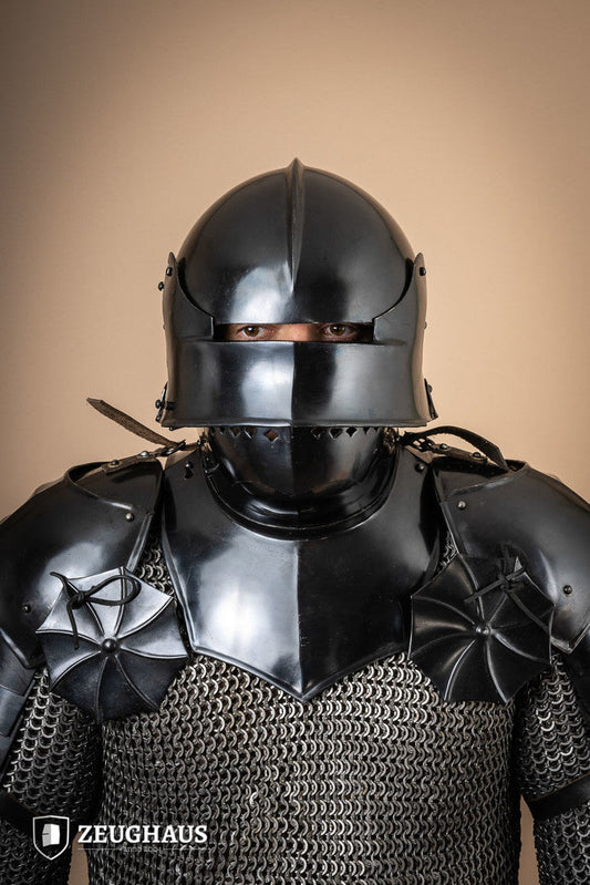 German Sallet Helmet 15th 1,6mm Burnished - Which Mark