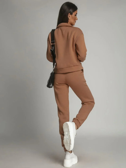 Warm women's set katana sweatpants beige FI760 - Which Mark