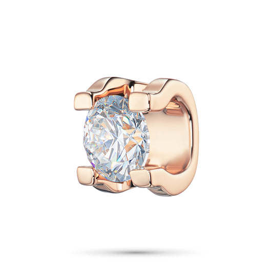 14K Rose Gold Pendant with 1 Round-Cut Lab-Created Diamond 0.792 CT.TW - Which Mark