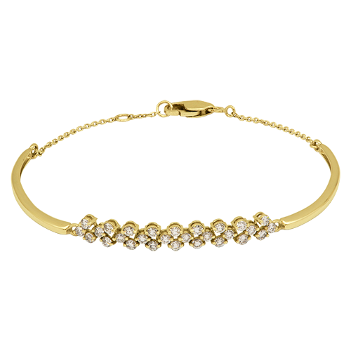 14K Yellow Gold Bracelet with 28 Round-Cut Lab-Created Diamonds 0.573 - Which Mark