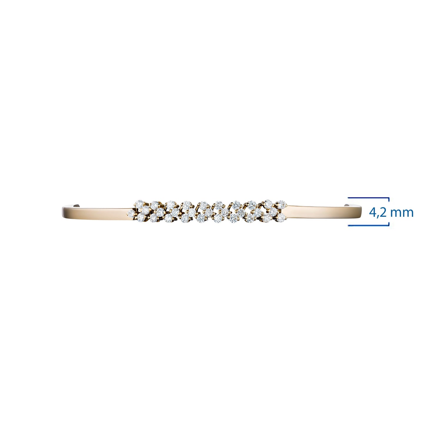 14K Yellow Gold Bracelet with 28 Round-Cut Lab-Created Diamonds 0.573 - Which Mark