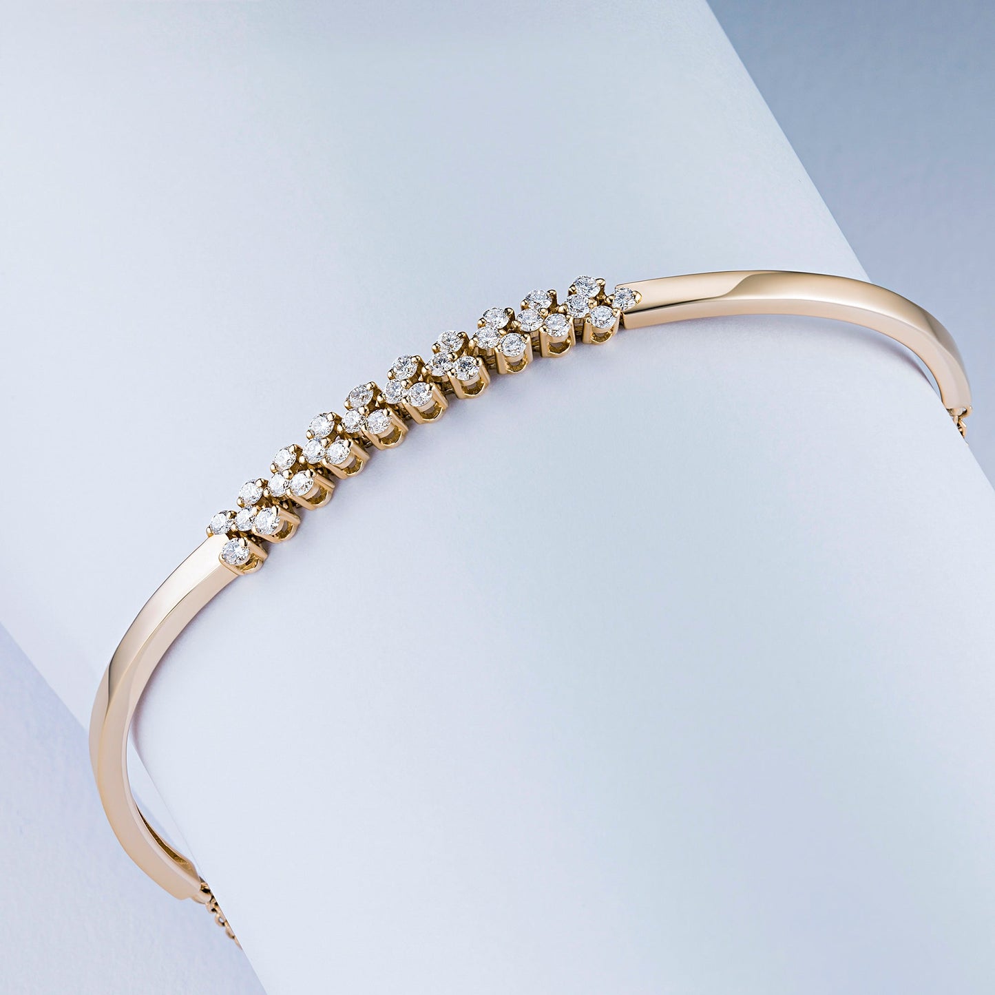 14K Yellow Gold Bracelet with 28 Round-Cut Lab-Created Diamonds 0.573 - Which Mark