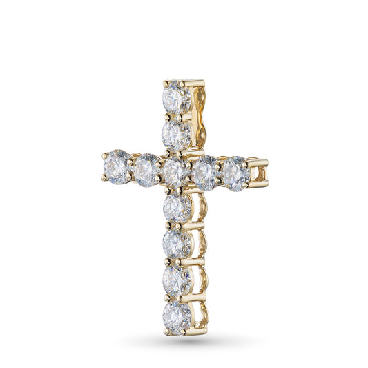 14K Yellow Gold Pendant with 11 Round-Cut Lab-Created Diamonds 2.81 - Which Mark