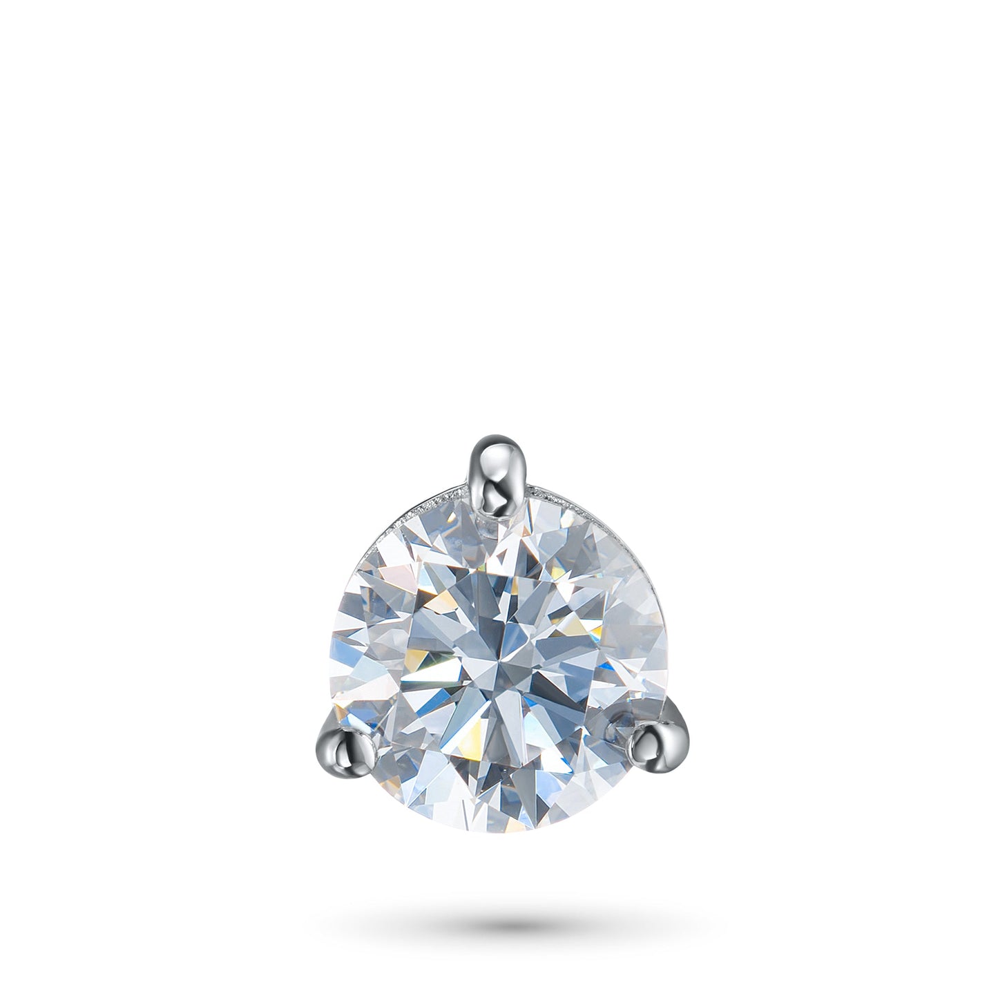 14K White Gold Pendant with 1 Round-Cut Lab-Created Diamond 1.175 - Which Mark
