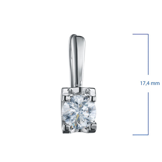 14K White Gold Earrings with 2 Round-Cut Lab-Created Diamonds 1.52 - Which Mark