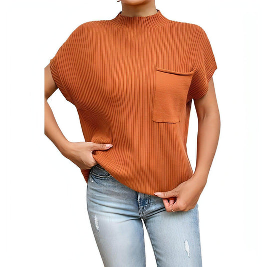 Women's Casual All-match Short-sleeved Sweater - Which Mark