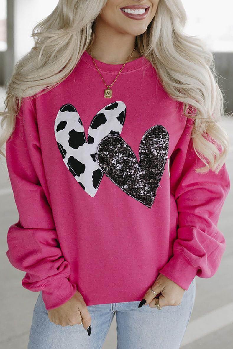 A1. Round Neck Long Sleeve Top Women's Loose Printed Sweater - Which Mark