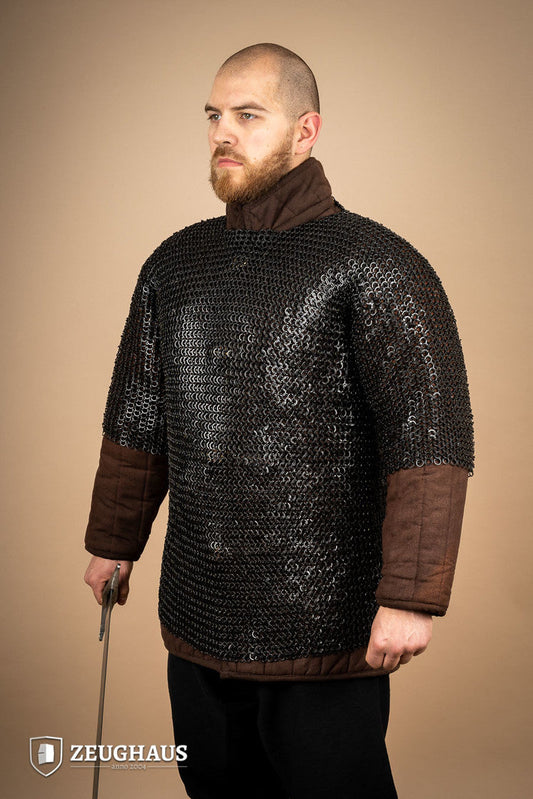 Chainmail Haubergeon Flatring Riveted 9mm Burnished - Which Mark