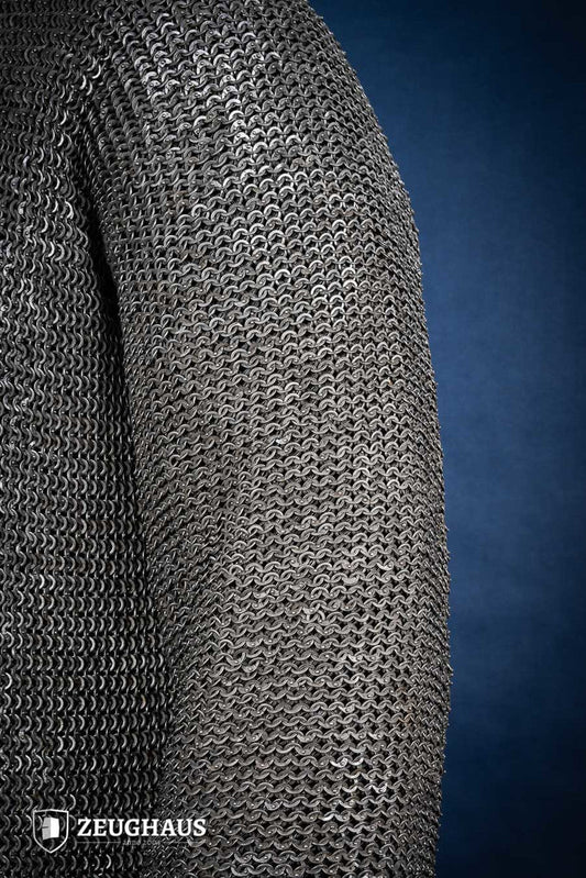 Chainmail Hauberk Flatring Riveted 6mm Steel Oiled - Which Mark