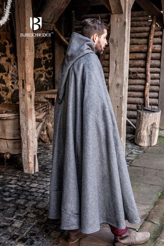 Wool Hooded Cloak Hibernus Grey - Which Mark