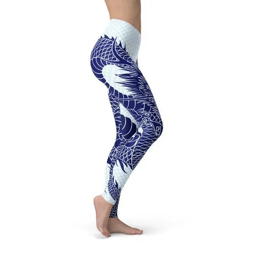 Womens Japanese Dragon Leggings - Which Mark