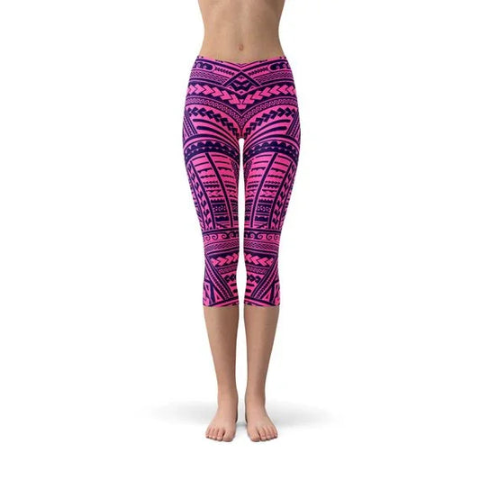 Purple Maori Capri Leggings - Which Mark