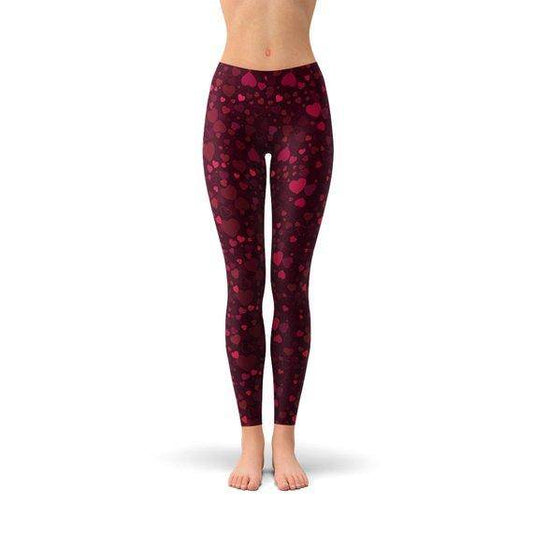 Hearts on Hearts Red Leggings - Which Mark