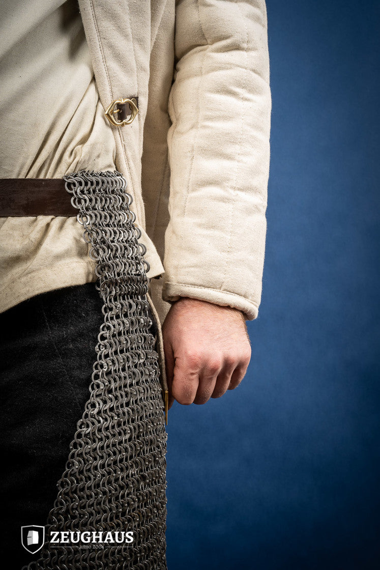 Chainmail Chausses Flatring Riveted 9mm Steel Oiled - Which Mark