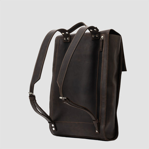 Leather Backpack - Metropolian (Dark Brown)