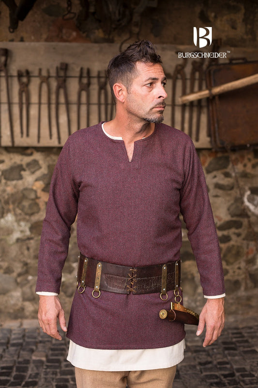 Tunic Tyr Herringbone Burgundy/Grey - Which Mark