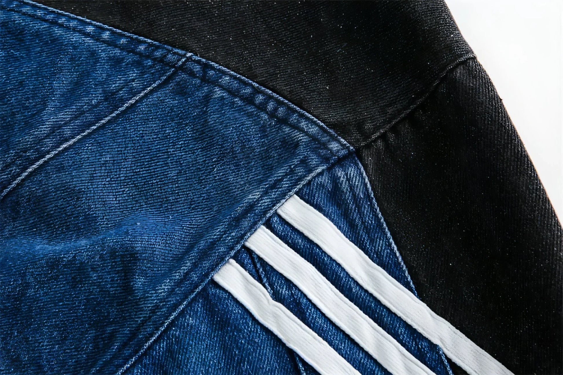 Side Stripe Stitching Loose Denim Jacket Men And Women European And - Which Mark