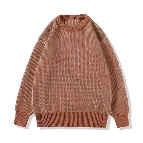 Round Neck Striped Sweater For Men - Which Mark