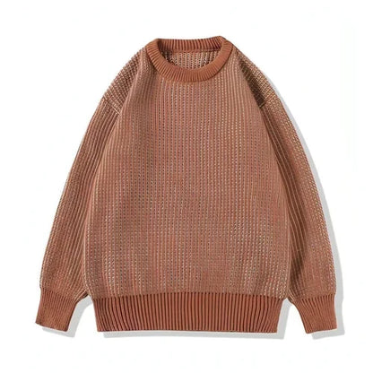 Round Neck Striped Sweater For Men - Which Mark