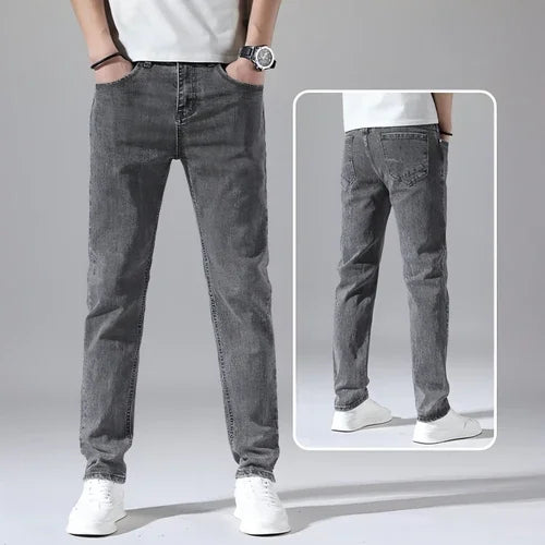 Retro Thin Jeans Straight Loose Casual Trousers Men - Which Mark