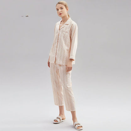 Women's Cotton Pajamas Spring Long-sleeved Homewear Thin New - Which Mark