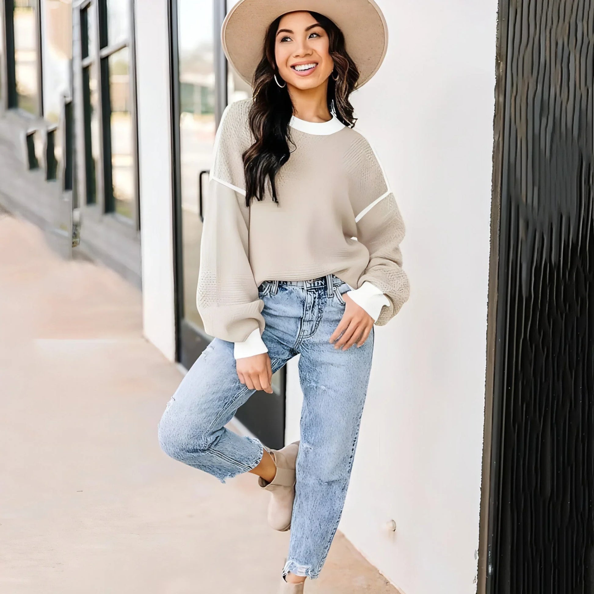 A.1 Women Loose Casual Sweater - Which Mark