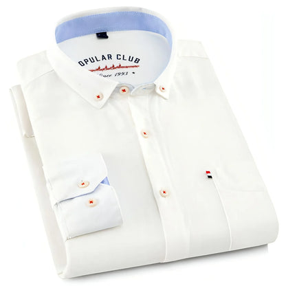 Long Sleeve Cotton Linen Slim Fit Fashion Casual Linen DressShirt Men - Which Mark