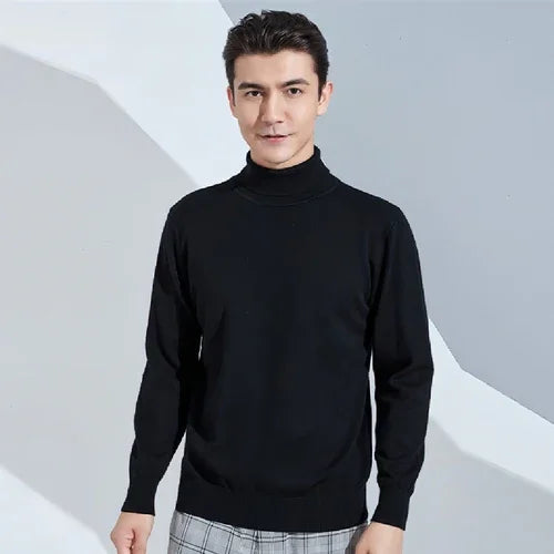 Turtleneck Sweater Men's Casual All-match Bottoming Shirt - Which Mark