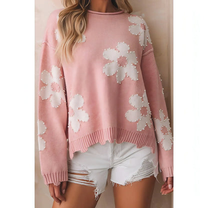 A.1 Drop-shoulder Long-sleeve Top For Women Sweater - Which Mark