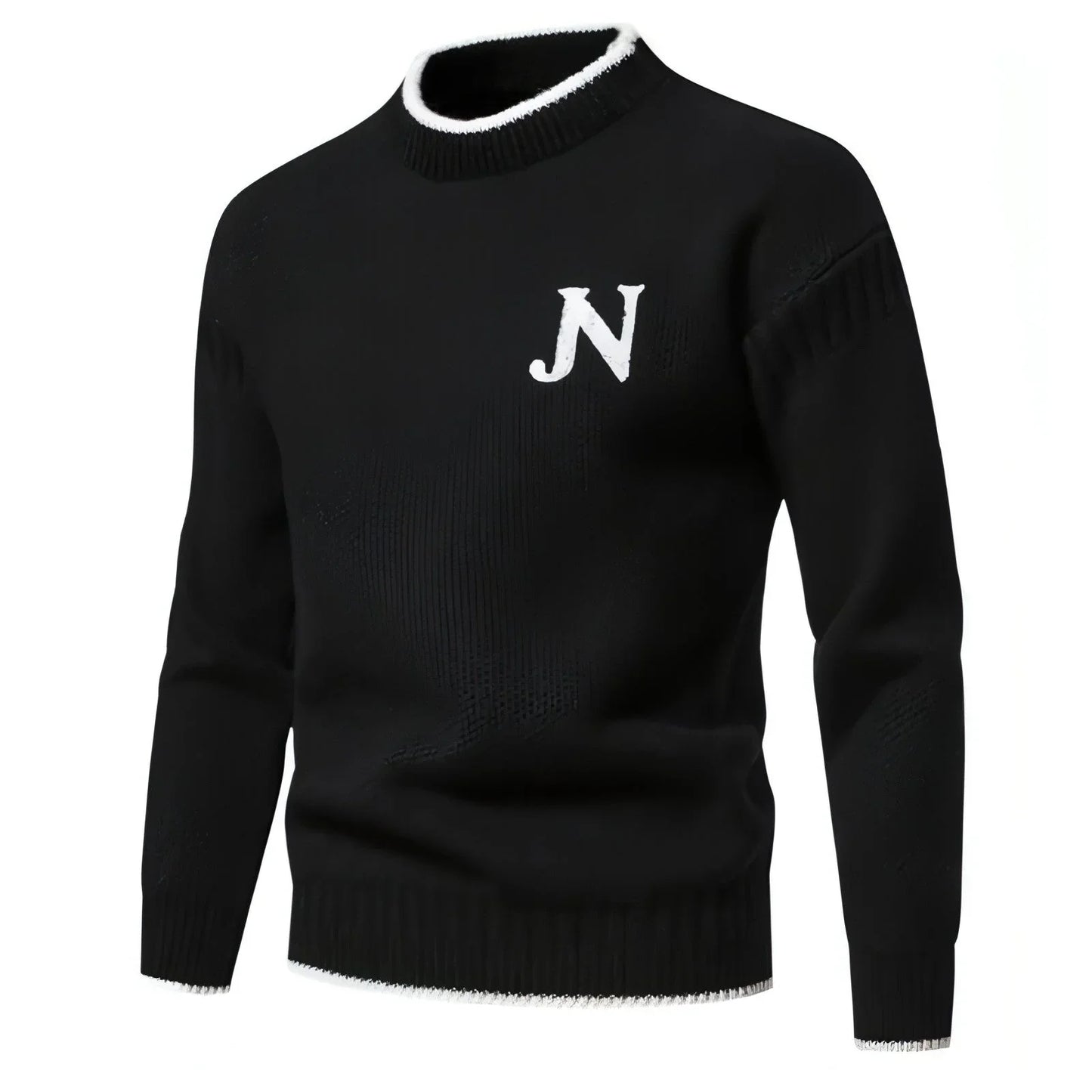 N - Profit - Trendy Leisure Warm Knitted Bottoming Youth Sweater Men - Which Mark