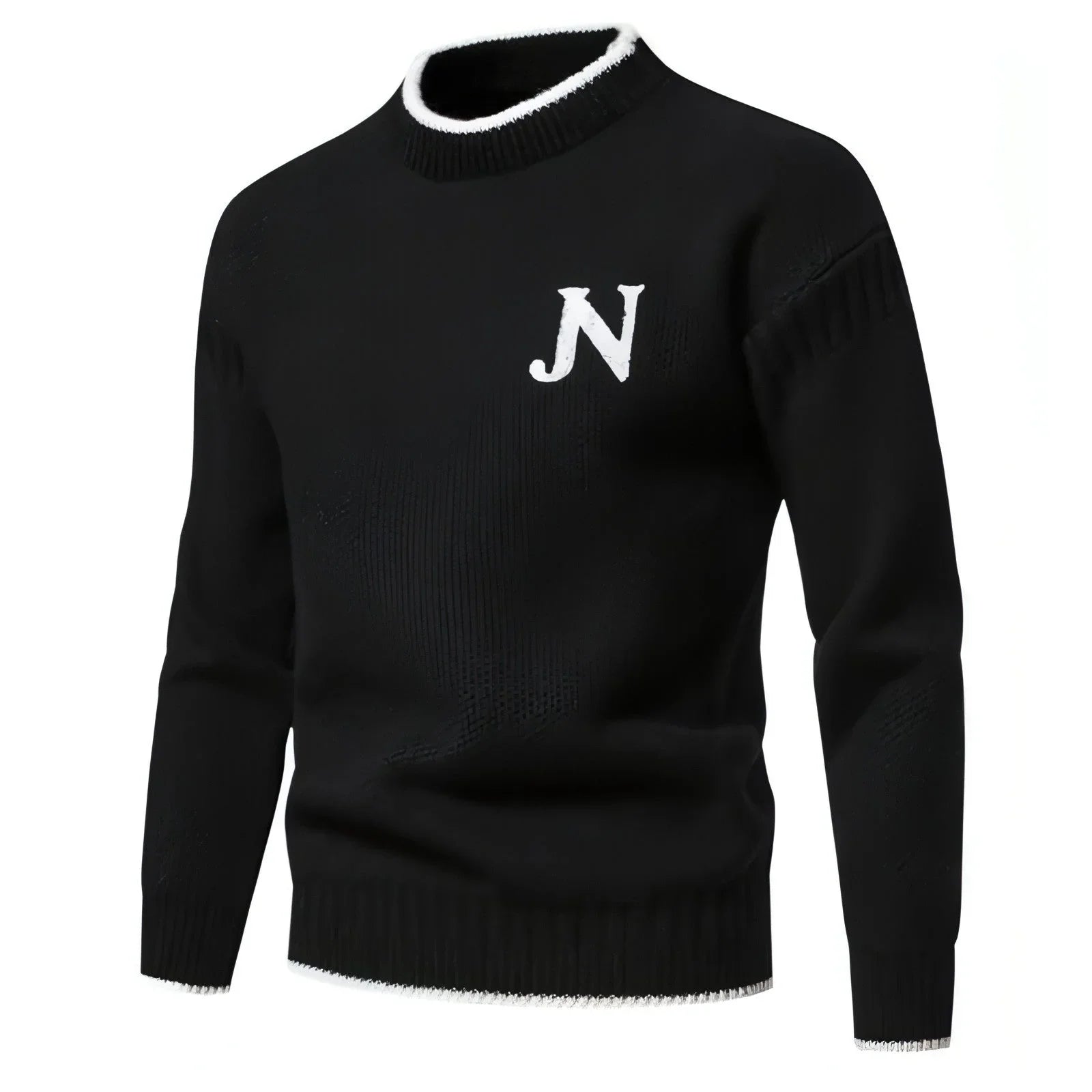 N - Profit - Trendy Leisure Warm Knitted Bottoming Youth Sweater Men - Which Mark