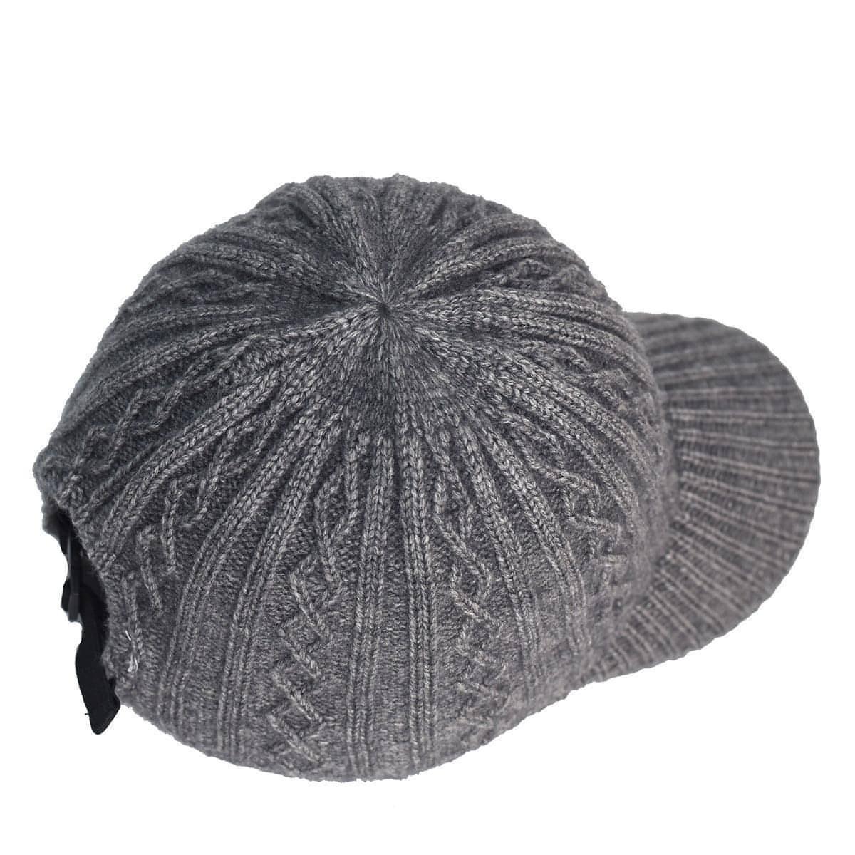 Knitting Wool Baseball Cap Korean Warm Solid Color Light Plate Peaked - Which Mark