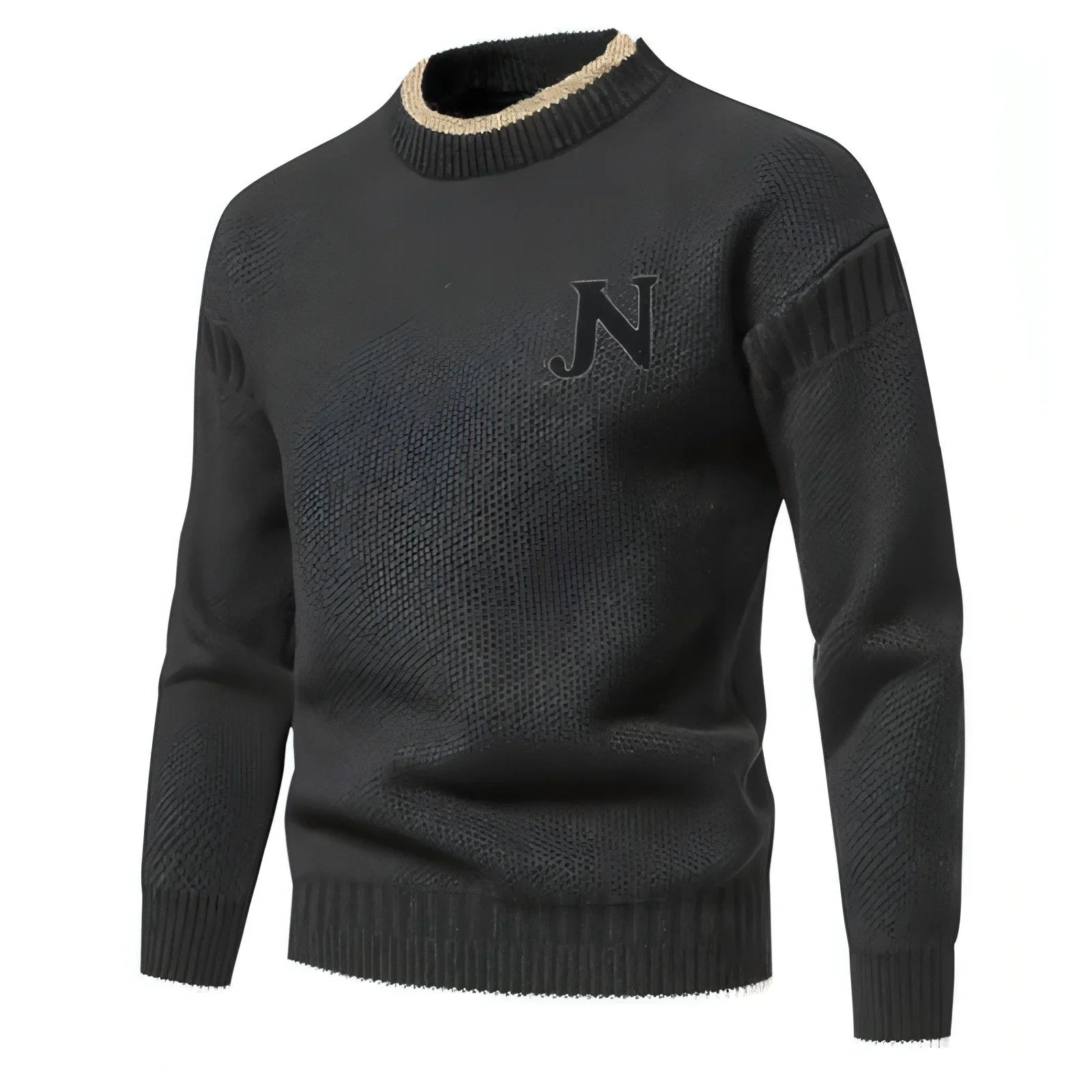 N - Profit - Trendy Leisure Warm Knitted Bottoming Youth Sweater Men - Which Mark