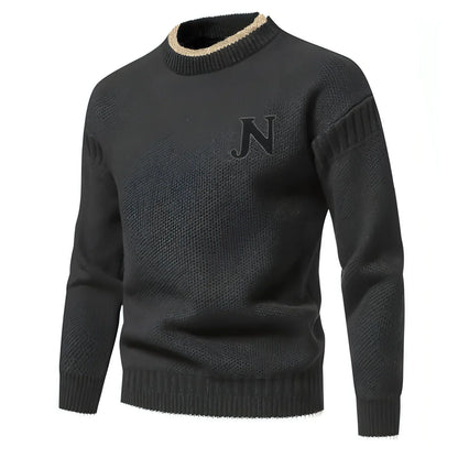 N - Profit - Trendy Leisure Warm Knitted Bottoming Youth Sweater Men - Which Mark